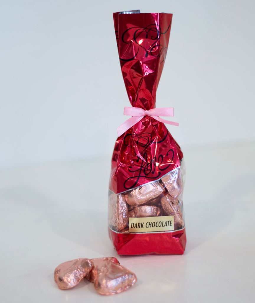 Holiday Foil Wrapped Valentine Chocolate Hearts